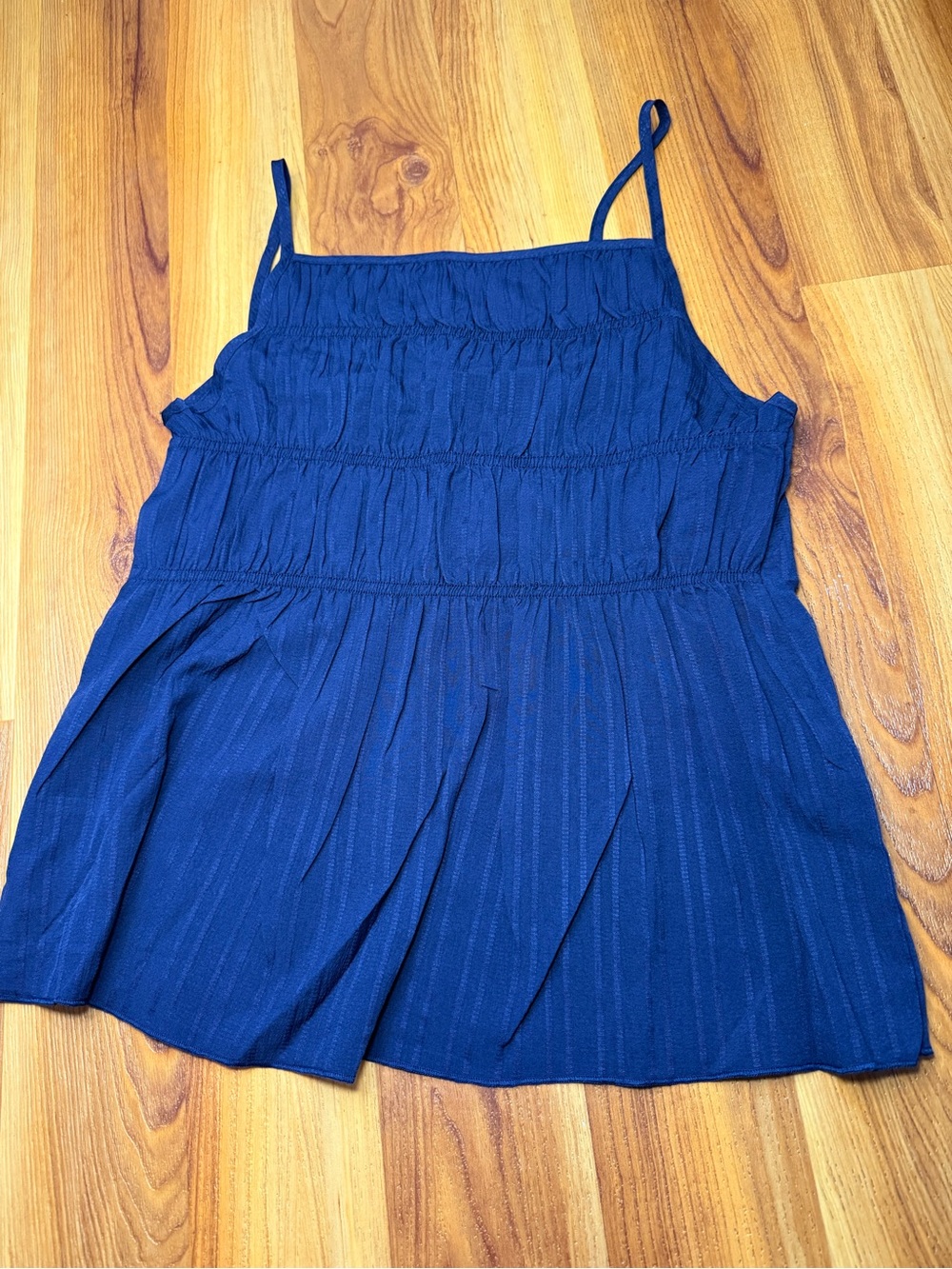 Smocked Navy Blue Babydoll Cami Top and pants